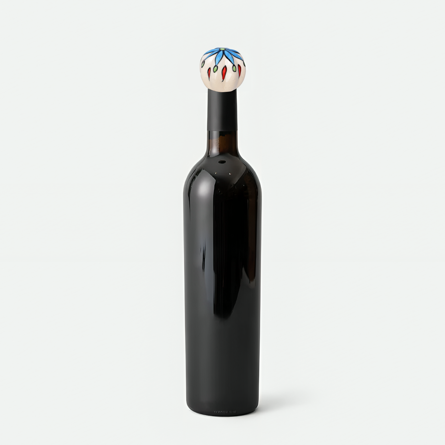 Ceramic Flower Design Wine Bottle Stopper | The Indian Aura