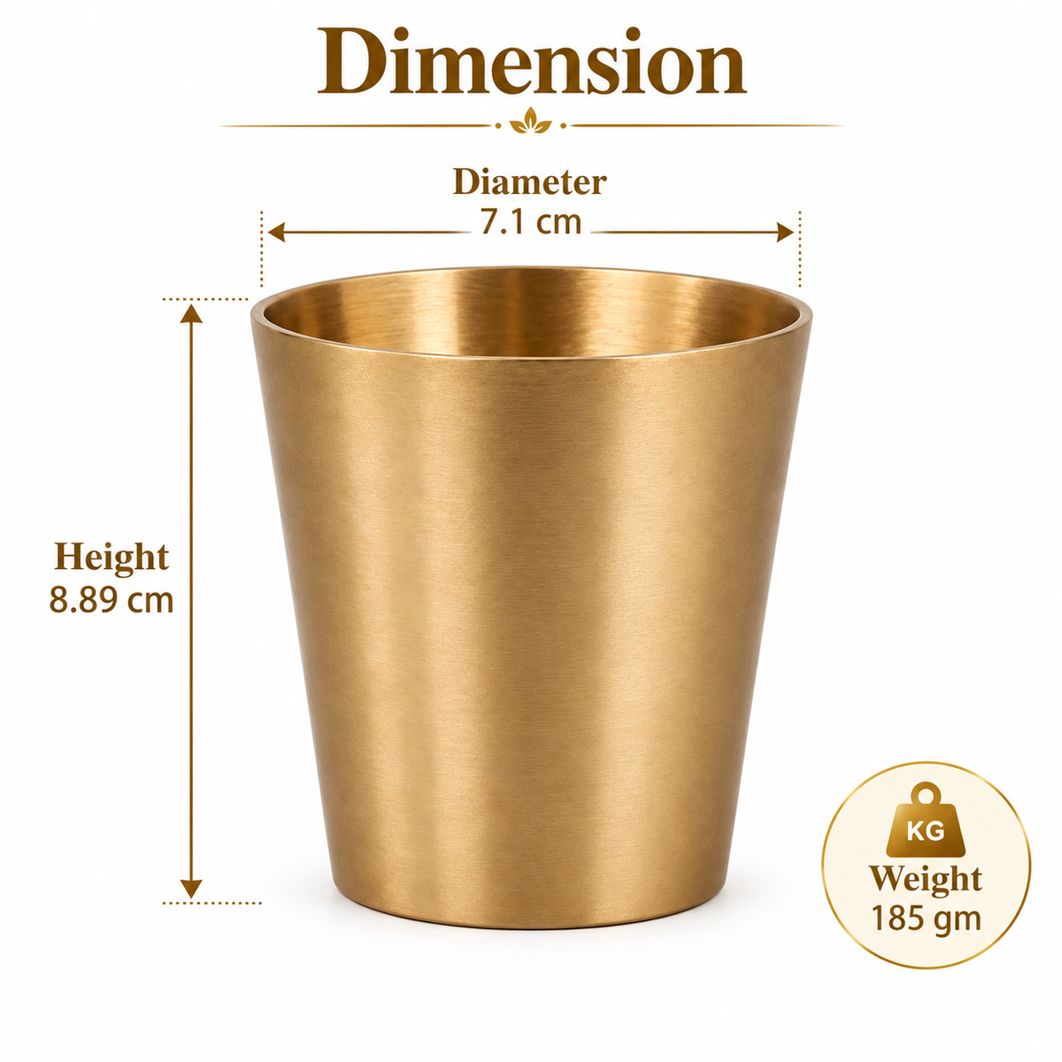 Pure Kansa Glasses Set | Traditional Handmade Kansa Drinking Glasses | Bronze Metal Tumbler for Water & Beverages | Traditional Indian Drinkware