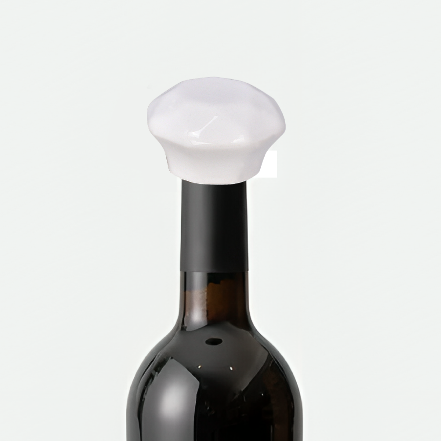 White Marble Design Ceramic Wine Bottle Stopper | The Indian Aura