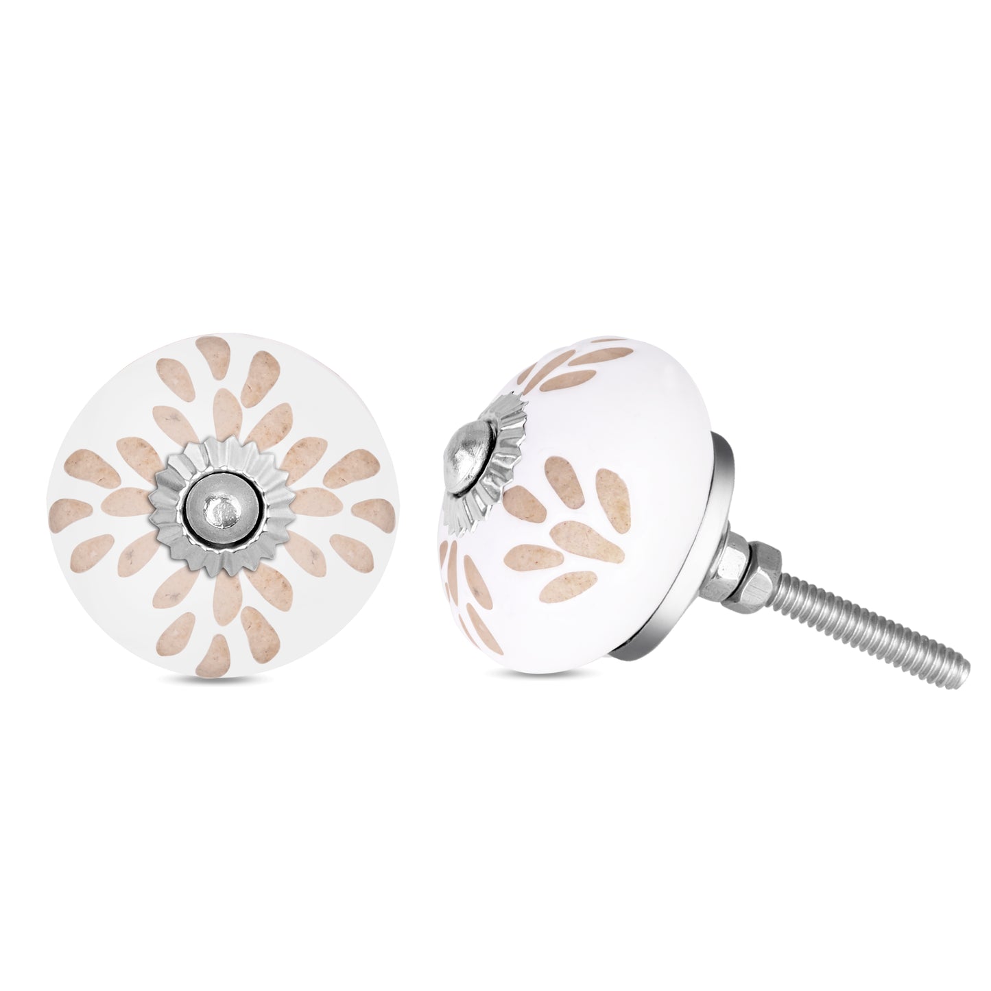 Handcrafted Leaf Design Cabinet Drawer Knob for Elegant Furniture | The Indian Aura