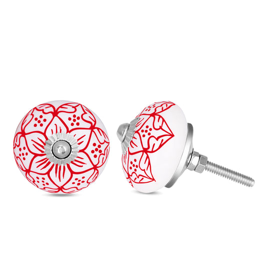 Handcrafted RosyTwist Floral Drawer Cabinet Knob | The Indian Aura