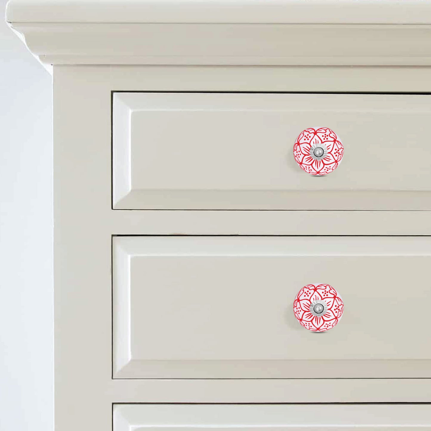 Handcrafted RosyTwist Floral Drawer Cabinet Knob | The Indian Aura
