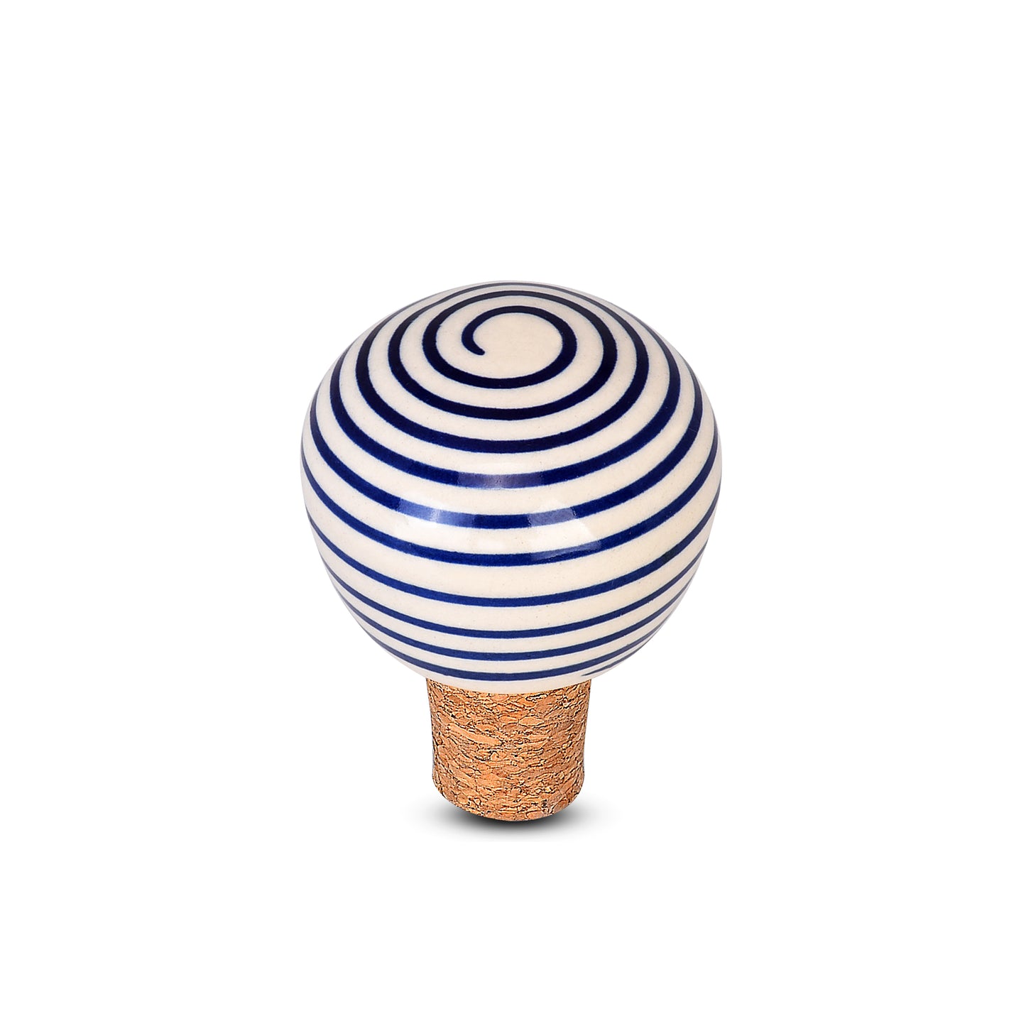 Ceramic Spiral Design Wine Bottle Stopper | The Indian Aura