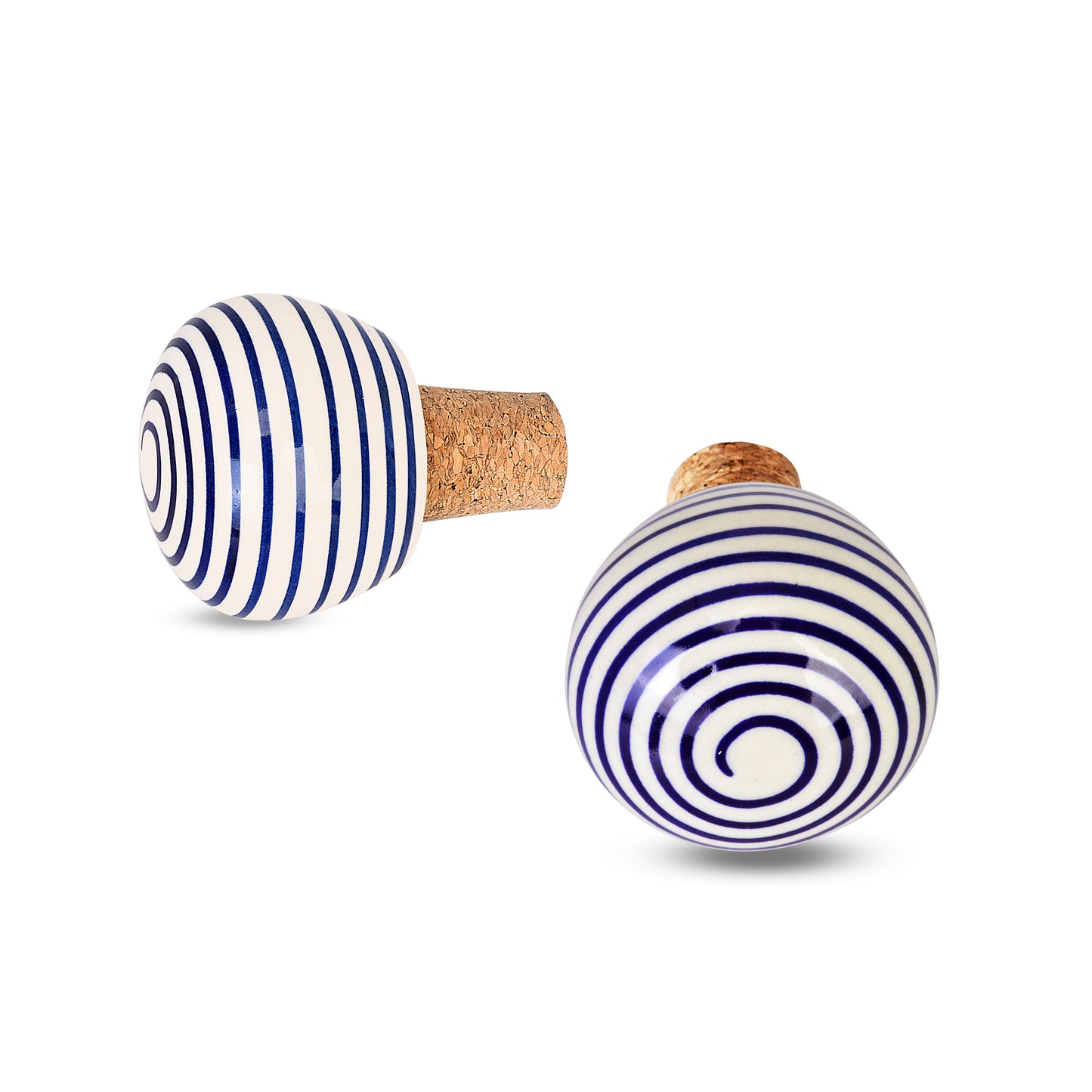 Ceramic Spiral Design Wine Bottle Stopper | The Indian Aura