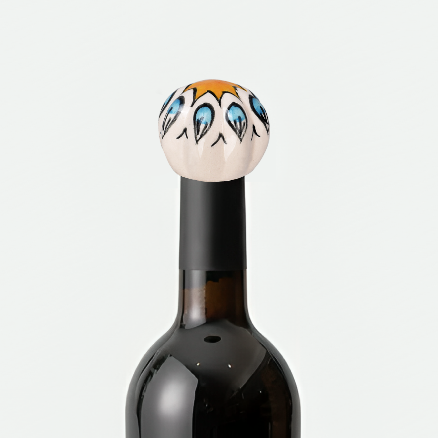 Ceramic Sun Design Wine Bottle Stopper | The Indian Aura