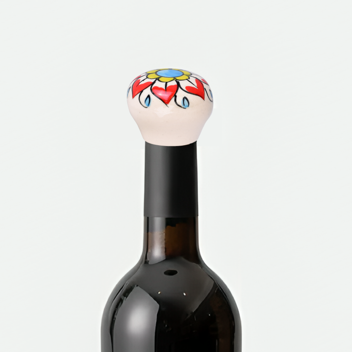 Handmade Artisanal Floral Design Wine Bottle Stopper | The Indian Aura