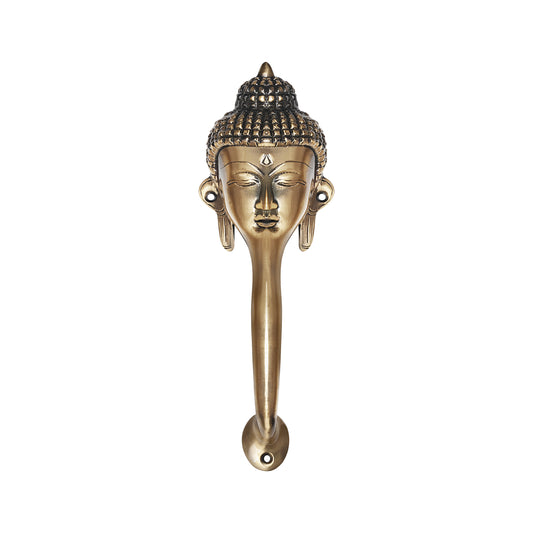 Gautam Buddha Face Brass Door Handle