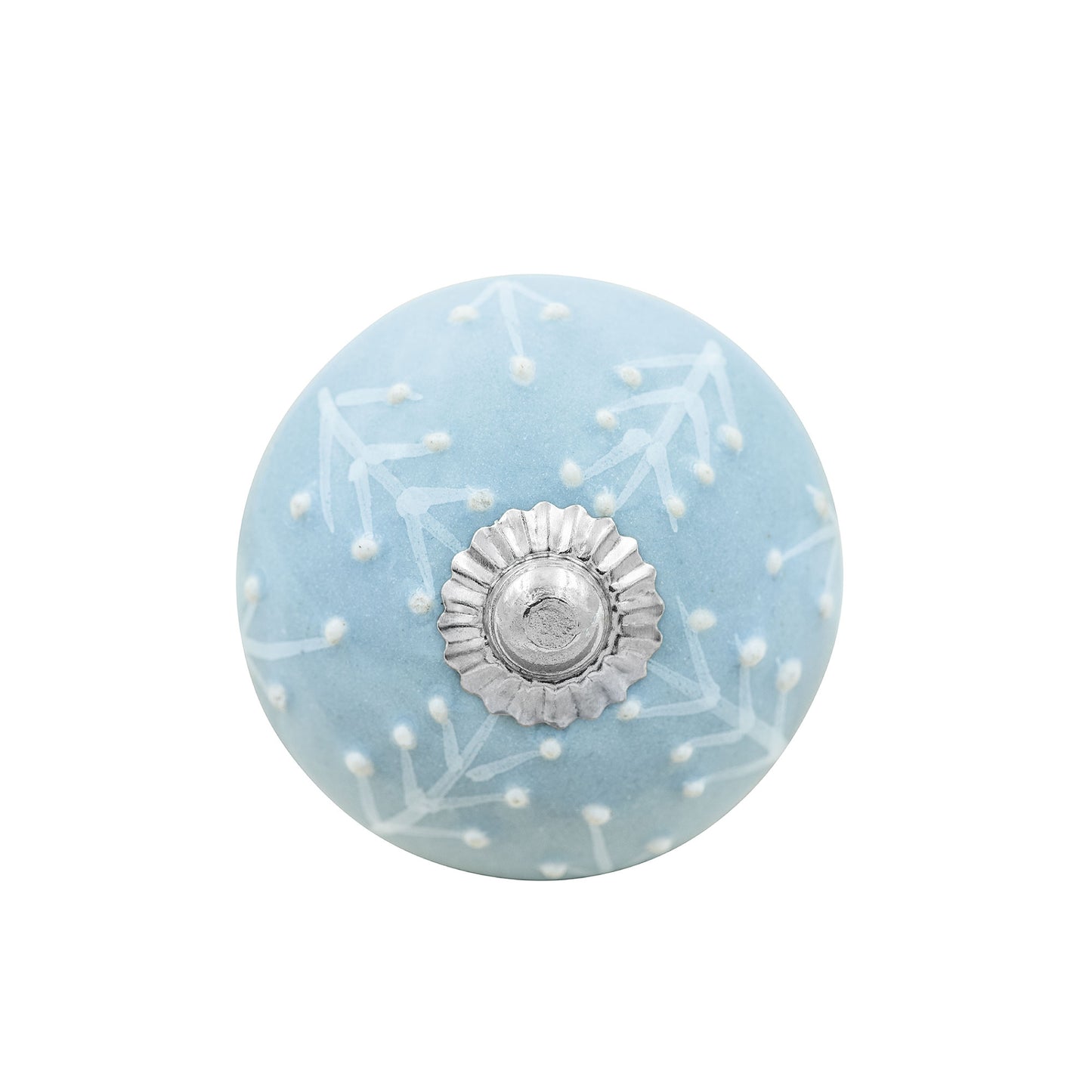 Nature’s Elegance Blue Leaf Ceramic Drawer Knob | The Indian Aura