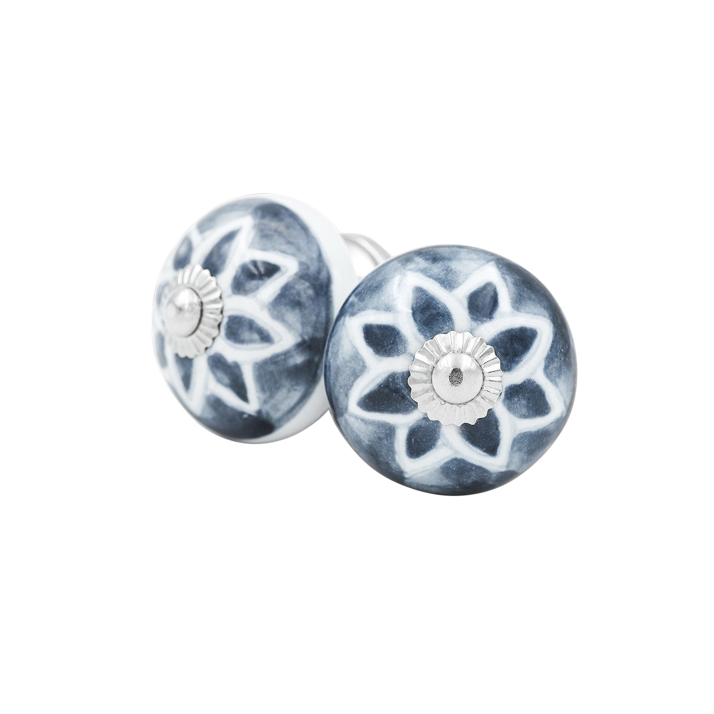 Hand-Painted Floral Elegance Crystal Drawer Knob | The Indian Aura