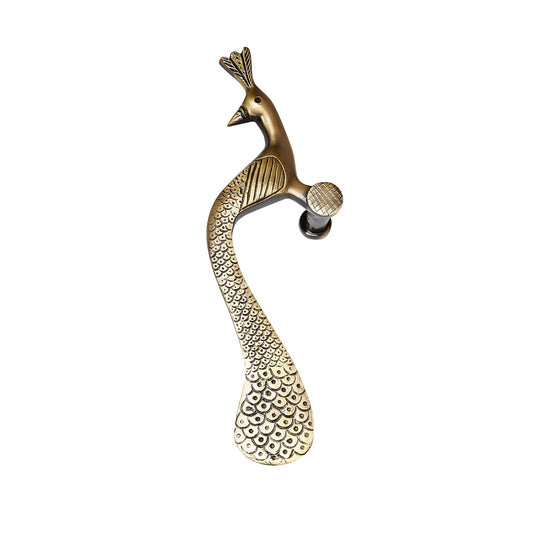 peacock design brass door handles