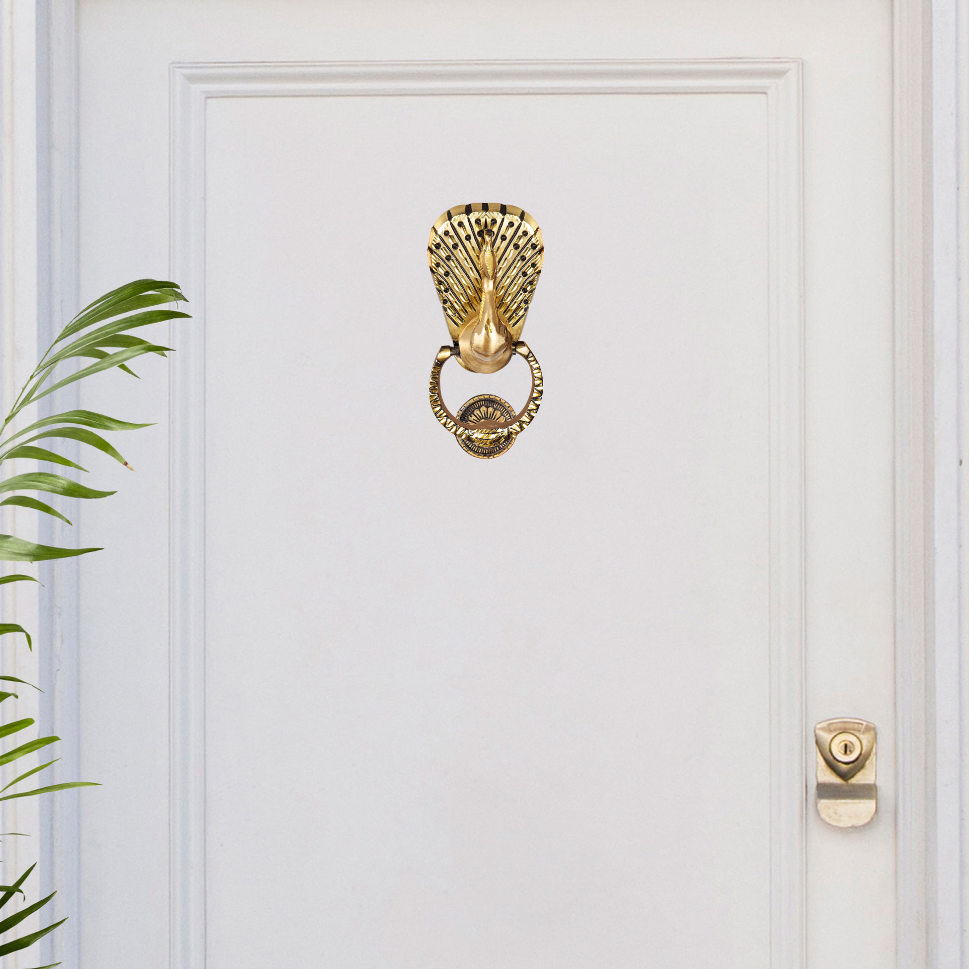 Peacock Brass Door Knocker