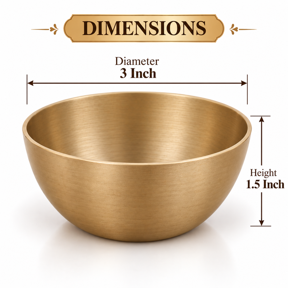 Pure Kansa Small Katori | Traditional Bronze Metal Serving & Eating Katories | Handmade Kansa Utensils for Kitchen & Dining
