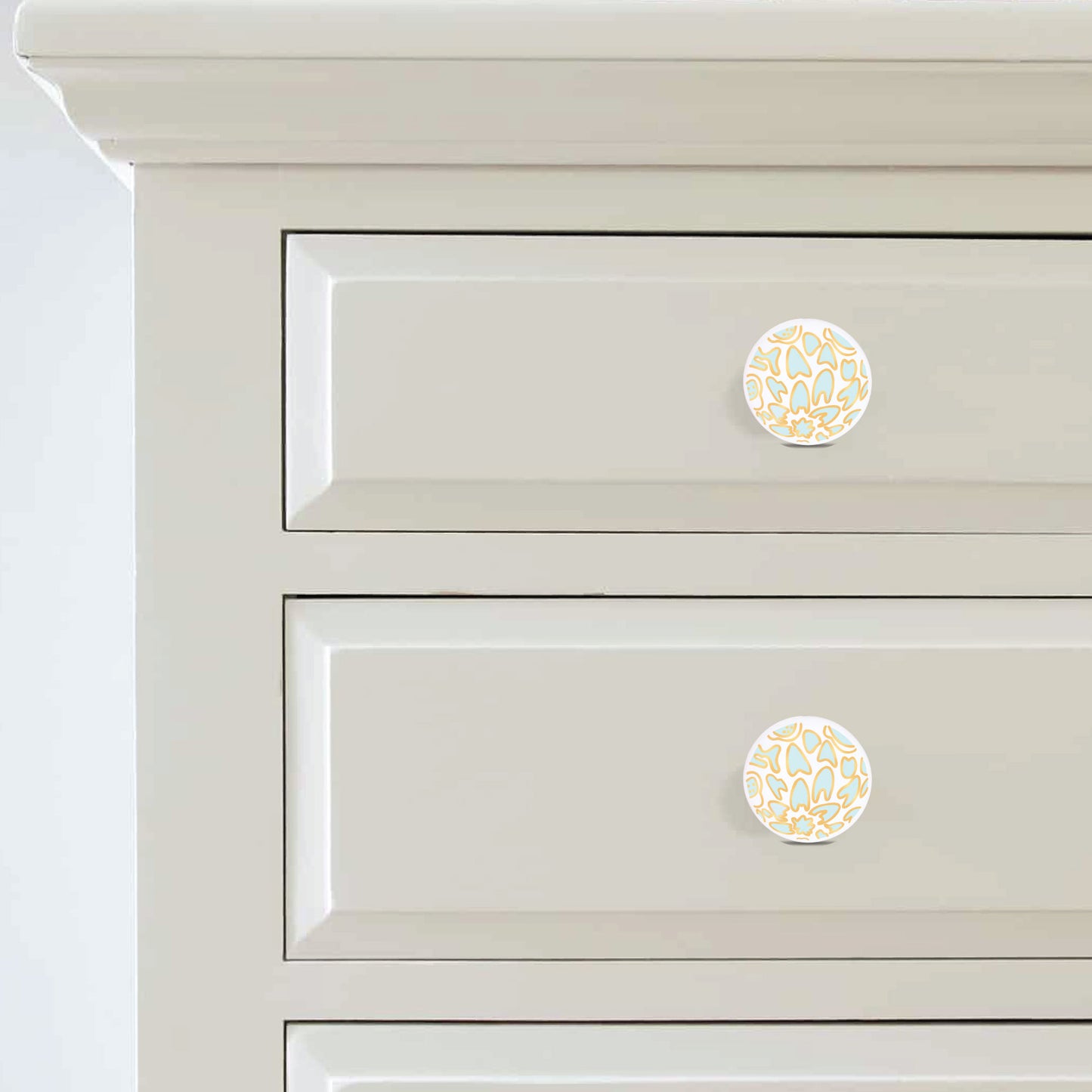 Sage Green and Golden Luxurious Knobs