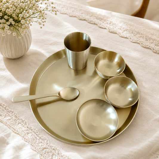 set of 6 kansa dinner set 