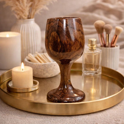 Handcrafted Wooden Glass Set (Set of 6), Premium and Elegant to Serve by The Indian Aura