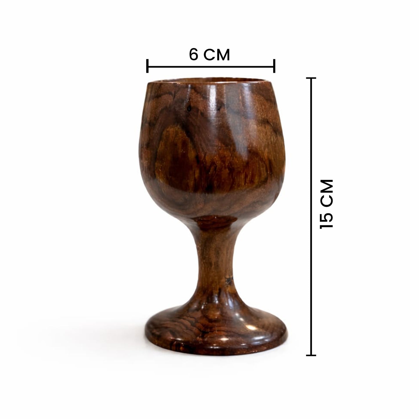 Handcrafted Wooden Glass Set (Set of 6), Premium and Elegant to Serve by The Indian Aura
