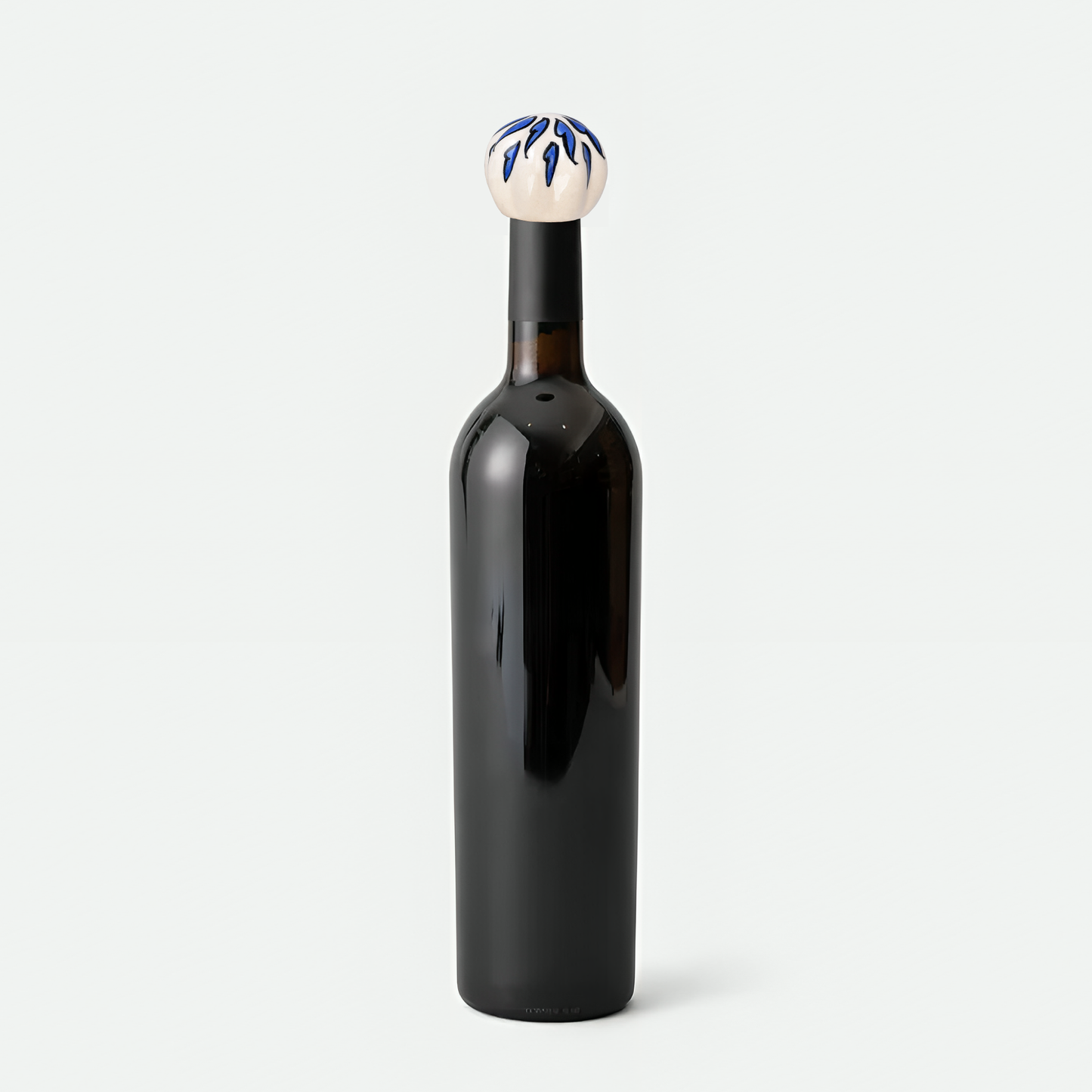 Hand-Painted Ceramic Wine Bottle Stopper - Artistic Elegance