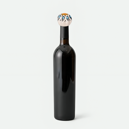 Ceramic Sun Design Wine Bottle Stopper