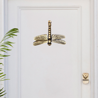 Dragonfly Elegance Brass Door Knocker