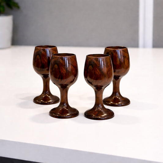 Premium Glass Set of 4 – Elegant Clear Drinking Glasses for Water, Juice & Beverages byThe Indian Aura