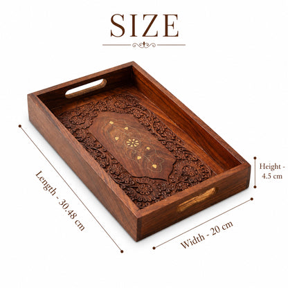 Wooden Serving Tray for Tea, Coffee & Gifting | The Indian Aura