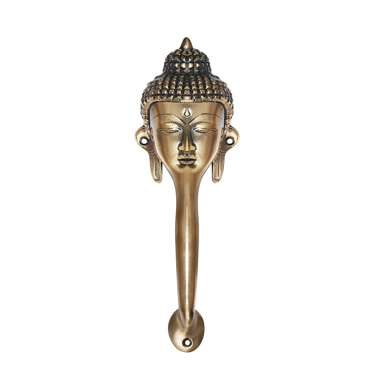 Decorative Buddha Face Brass Door Handle – Spiritual Gautam Buddha Design