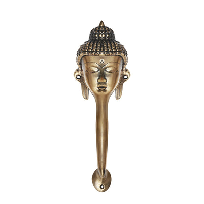 Decorative Buddha Face Brass Door Handle – Spiritual Gautam Buddha Design