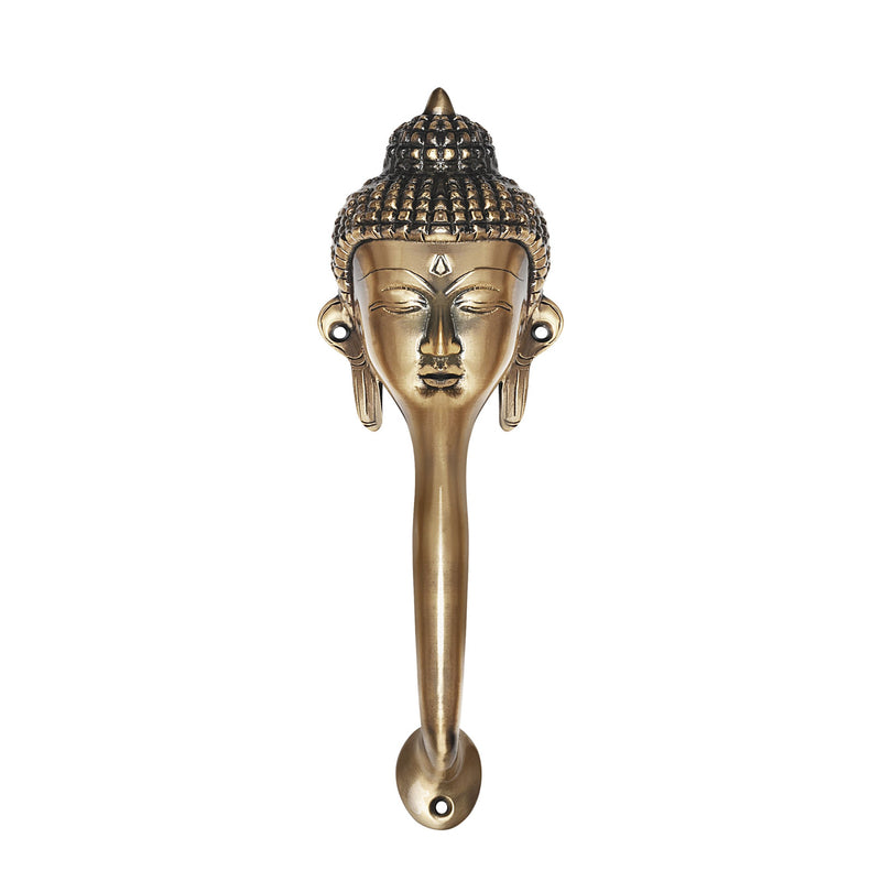 Decorative Buddha Face Brass Door Handle – Spiritual Gautam Buddha Design