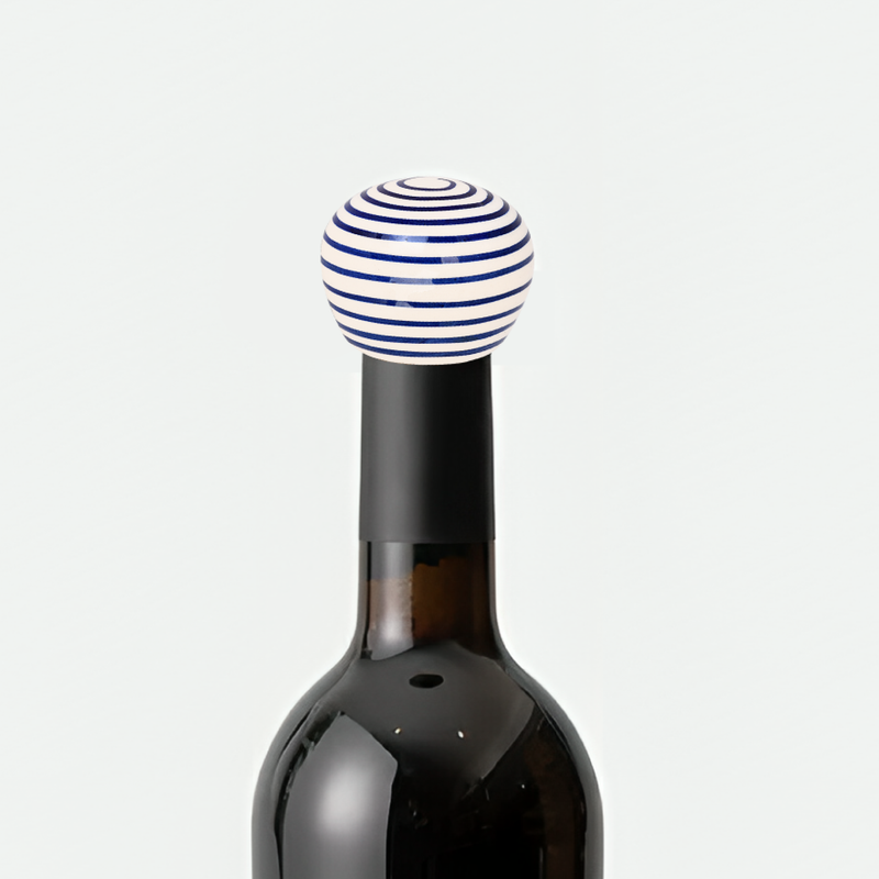 Ceramic Spiral Design Wine Bottle Stopper | The Indian Aura
