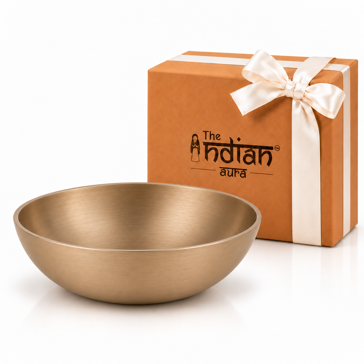 The Indian Aura Pure Kansa Dessert Bowl Set | Traditional Bronze Katori for Halwa, Achar, Salad, Sweets & Desserts | Premium Gift for Diwali, Housewarming, Weddings & Festive Occasions | Set of 2, 4 & 6