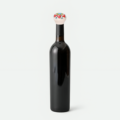 Handmade Flower Design Wine Bottle Stopper - Artisanal Splendor