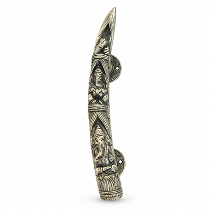Handcrafted Brass Lord Ganesha motifs Devotional Door Handle 11 inch – Left-Turn