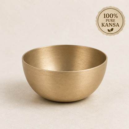 Pure Kansa Bowl Set | Traditional Bronze Metal Serving & Eating Bowls | Handmade Kansa Utensils for Kitchen & Dining
