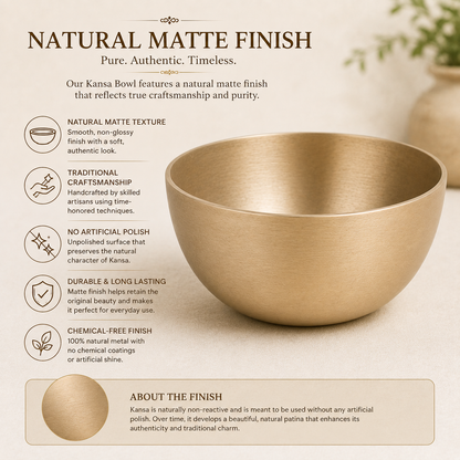 Pure Kansa Bowl Set | Traditional Bronze Metal Serving & Eating Bowls | Handmade Kansa Utensils for Kitchen & Dining