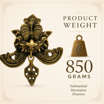 Antique Gold Kirtimukh Nazar Battu Wall Hanging for Main Door | The Indian Aura