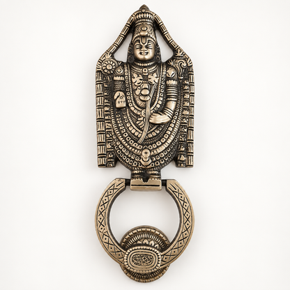 Tirupati Brass Door Knocker in Antique Finish| The Indian Aura