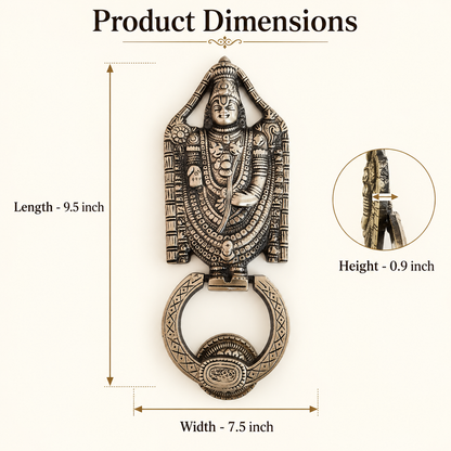 Tirupati Brass Door Knocker in Antique Finish| The Indian Aura
