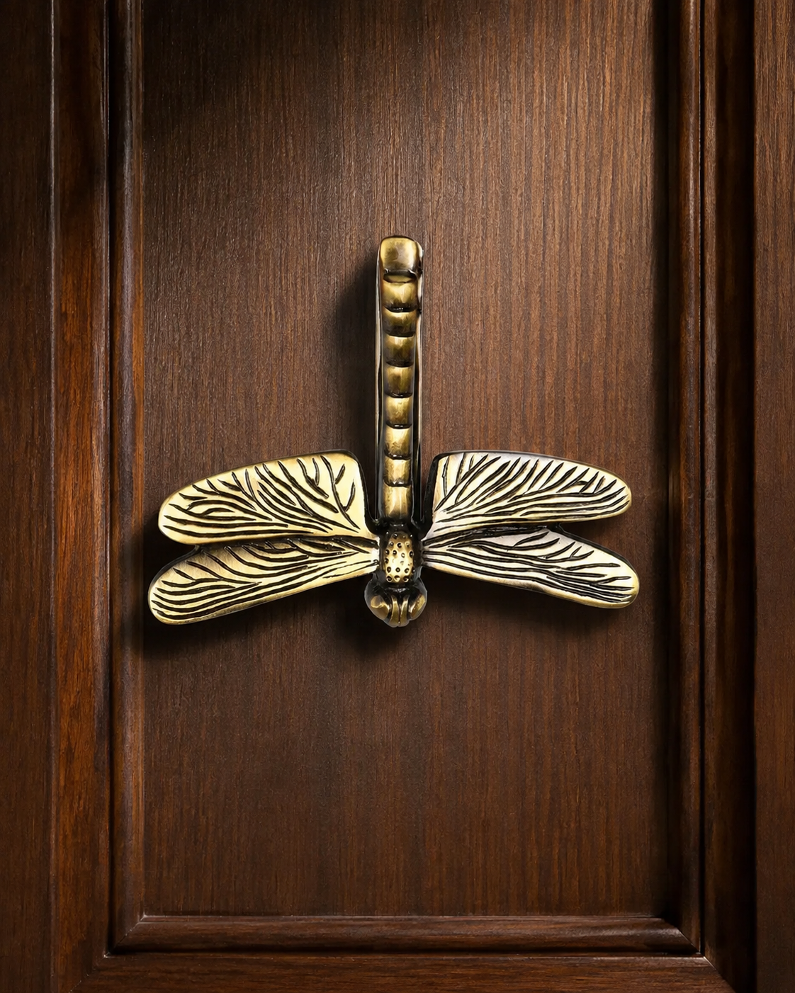 Vintage Dragonfly Brass Door Knocker for Main Door | The Indian Aura