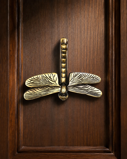 Vintage Dragonfly Brass Door Knocker for Main Door | The Indian Aura