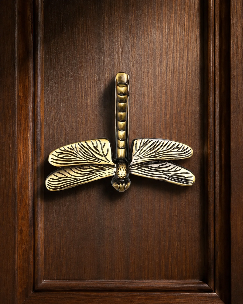 Vintage Dragonfly Brass Door Knocker for Main Door | The Indian Aura
