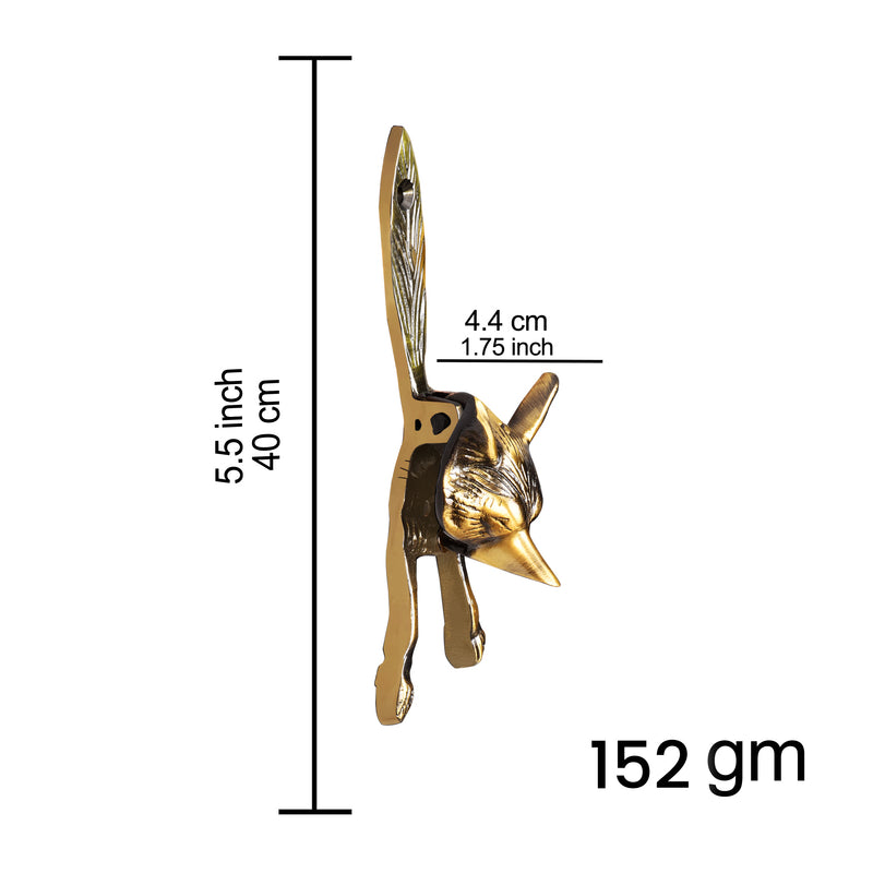 Wildlife-Inspired Handcrafted Fox Brass Door Knocker | The Indian Aura
