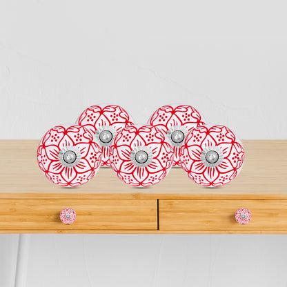 Handcrafted RosyTwist Floral Drawer Cabinet Knob | The Indian Aura