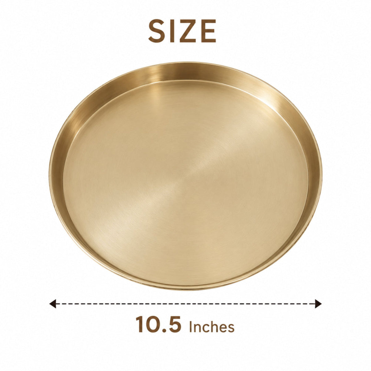 10.5 inches pure kansa thali