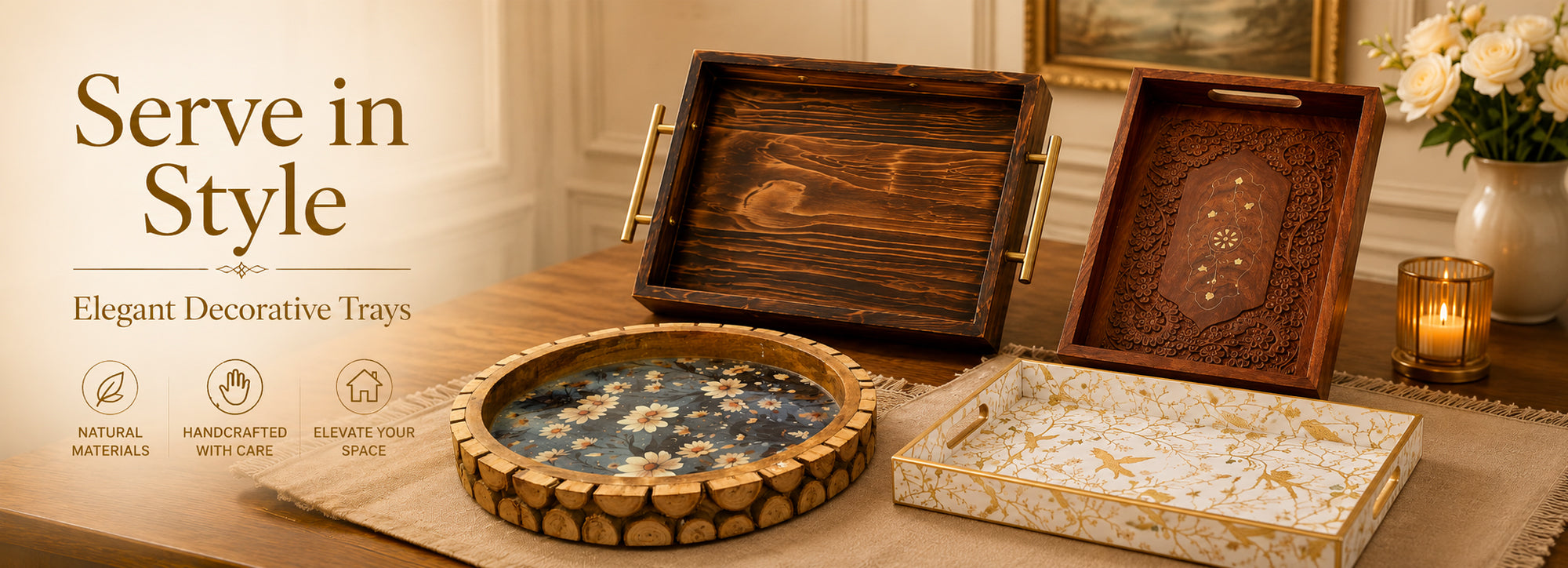 wooden serving trays for serving and gifting