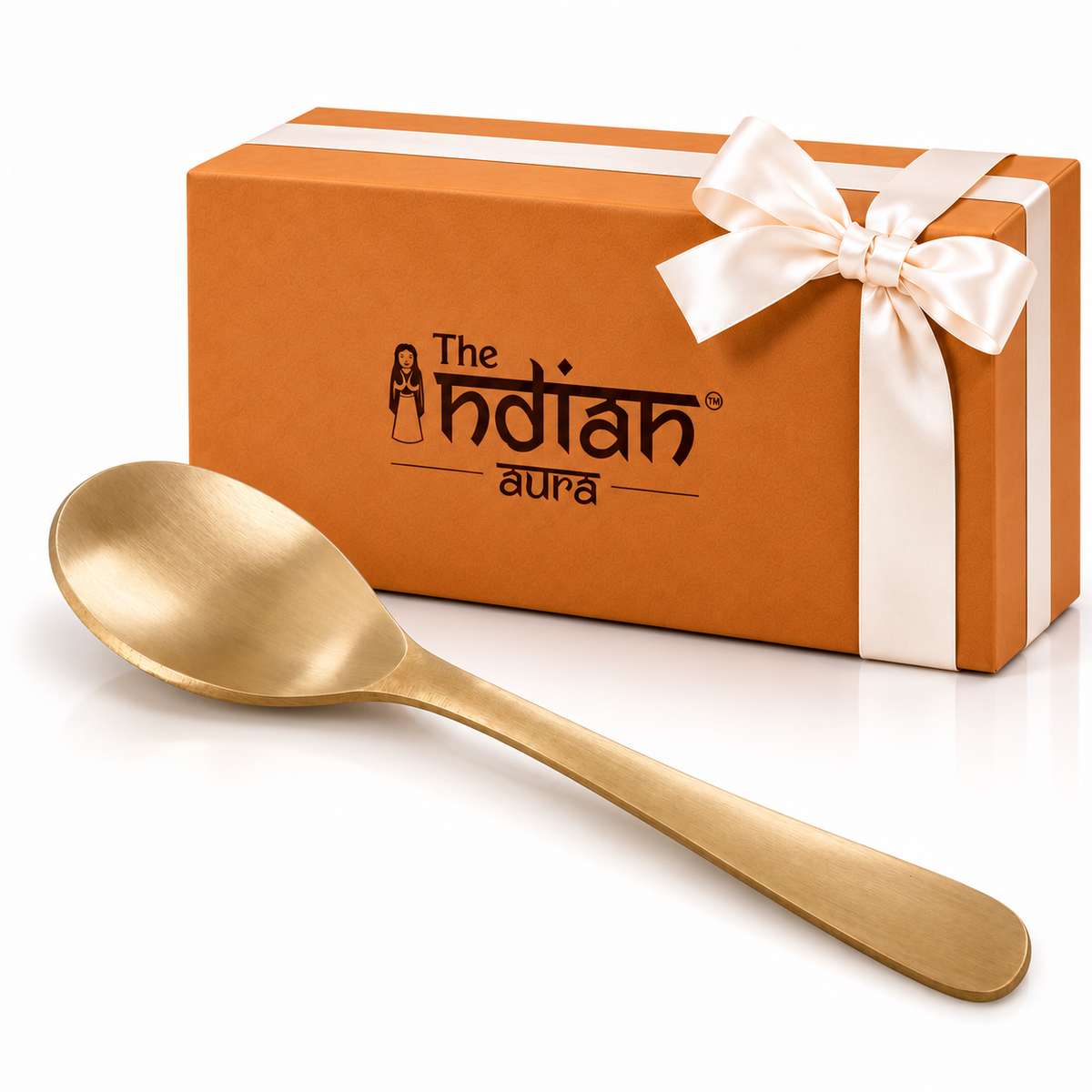 Handmade 100% Pure Kansa Spoon Set of 3, 6 & 12 – Natural Matte Finish Traditional Bronze Dining Spoons | Premium Gift for Diwali, Housewarming, Weddings, Anniversaries & Festive Gifting | The Indian Aura
