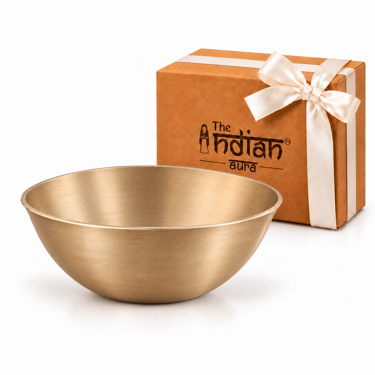 Premium Pure Kansa Bowl for Gifting | Traditional Handcrafted Bronze Metal Bowl | Elegant Gift for Weddings, Housewarming, Diwali & Festive Occasions | Kansa Serving & Eating Bowl
