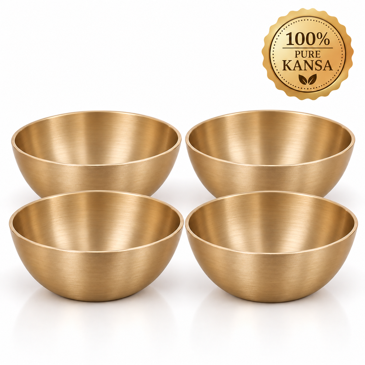 Pure Kansa Small Katori Set – Traditional Handmade Bronze Bowls for Dining & Serving | Premium Gift for Diwali, Housewarming, Weddings, Anniversaries, Return Gifts & Festive Gifting | The Indian Aura