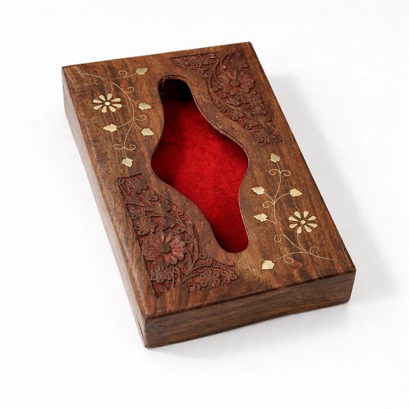 Wooden Napkin Holders  Set of 2  – Handcrafted Table Tissue Stand for Dining & Coffee Tables by The Indian Aura